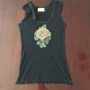 Free People Faded Rose Rocker Tank Top